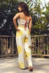 Shop_Akashi Clothing_Yellow Kala Cotton Printed Lemon Straight Limoncello Top With Pant _at_Aza_Fashions