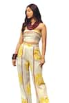 Buy_Akashi Clothing_Yellow Kala Cotton Printed Lemon Straight Limoncello Top With Pant 