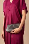 Buy_Ampm_Grey Chains Izrah Cord Work Clutch_at_Aza_Fashions
