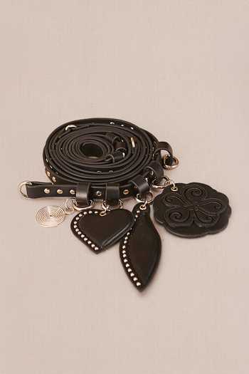 Ampm_Black Studs Aafia Studded Three Wrap Belt _Online_at_Aza_Fashions