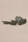Buy_Ampm_Green Kainaat Laser Cut Double Belt _at_Aza_Fashions
