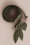 Shop_Ampm_Green Kainaat Laser Cut Double Belt _at_Aza_Fashions