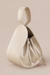 Buy_Ampm_Ivory Metallic Corded Bucket Bag _at_Aza_Fashions