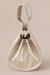 Shop_Ampm_Ivory Metallic Corded Bucket Bag _at_Aza_Fashions
