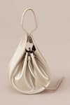 Buy_Ampm_Ivory Metallic Corded Bucket Bag _Online_at_Aza_Fashions