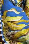 Devyani Mehrotra_Blue Sunflower Print Scarf _Online_at_Aza_Fashions