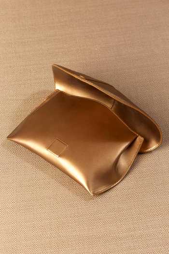 Ampm_Gold Myah Cord Embellished Clutch _Online_at_Aza_Fashions