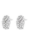 Shop_Prihan Luxury Jewelry_Silver Plated Imitation Diamonds Marquis Assembled Round Studs _at_Aza_Fashions