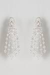 Shop_Prihan Luxury Jewelry_Silver Plated Cubic Zircon Diamonds Tasseled Dangler Earrings _at_Aza_Fashions