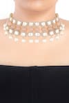 Prihan Luxury Jewelry_Pink Rose Quartz Stone Choker Set _Online_at_Aza_Fashions