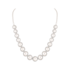 Shop_Prihan Luxury Jewelry_Silver Plated Pearl Embellished Circular Necklace Set _at_Aza_Fashions