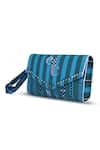 Shop_ETCETERA_Blue Geometric Printed And Embellished Envelope Clutch _at_Aza_Fashions