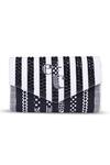 Buy_ETCETERA_Black Geometric Embellished And Printed Envelope Clutch _Online_at_Aza_Fashions