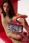 Buy_ETCETERA_Multi Color Checkered Embellished Envelope Clutch _at_Aza_Fashions