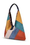 Shop_ETCETERA_Multi Color Jigsaw Pattern Foldable Shoulder Bag _at_Aza_Fashions