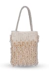 Shop_ETCETERA_Off White Bugle Beads Embellished Cotton Tote Bag _at_Aza_Fashions