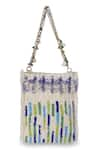 Shop_ETCETERA_Off White Beads Embellished Cotton Tote Bag _at_Aza_Fashions