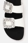 Buy_ZORI WORLD_White Embellished Milkyway Buckle Flats 