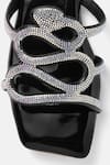 ZORI WORLD_Black Embellished Venom Stone Flats _at_Aza_Fashions