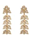 Shop_MINAKI_Gold Plated Kundan Embellished Earrings _at_Aza_Fashions