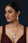 Buy_MINAKI_Gold Plated Kundan Tear Drop Pendant Necklace Set _at_Aza_Fashions