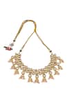 Minaki_Gold Plated Pearls, Stones Kundan Embellished Jewellery Set _Online_at_Aza_Fashions