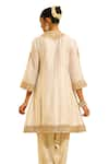 Buy_Sheetal Batra_Ivory Kurta Silk Chanderi Embroidery Dabka Round Rajak Placket Salwar Set _Online_at_Aza_Fashions