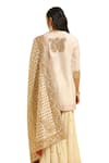 Shop_Sheetal Batra_Ivory Kurta And Gharara Silk Chanderi Embroidery Dabka Round Siraj Paisley Set _Online_at_Aza_Fashions