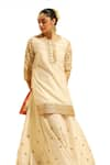 Sheetal Batra_Ivory Kurta And Sharara Silk Chanderi Embroidery Dabka Suleman Gota Patti Set _at_Aza_Fashions