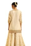 Buy_Sheetal Batra_Ivory Kurta And Sharara Silk Chanderi Embroidery Dabka Suleman Gota Patti Set 