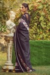 Shop_Kasturi Kundal_Black Pure Silk Woven Minakari Lady Jessica Saree With Unstitched Blouse Piece _at_Aza_Fashions