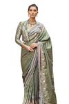 Buy_Kasturi Kundal_Green Pure Silk Woven Jane Eyre Handloom Saree With Unstitched Blouse Piece _Online_at_Aza_Fashions