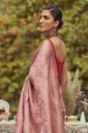 Kasturi Kundal_Pink Pure Silk Woven Tissue Florence Handloom Saree With Unstitched Blouse Piece _at_Aza_Fashions