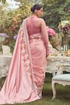 Shop_Kasturi Kundal_Pink Pure Silk Woven Jane Eyre Handloom Saree With Unstitched Blouse Piece _at_Aza_Fashions