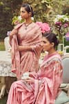 Shop_Kasturi Kundal_Pink Pure Silk Woven Jane Eyre Handloom Saree With Unstitched Blouse Piece _Online_at_Aza_Fashions