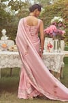 Shop_Kasturi Kundal_Pink Pure Silk Woven Valeria Handloom Saree With Unstitched Blouse Piece _at_Aza_Fashions