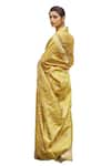 Buy_Kasturi Kundal_Yellow Pure Silk Woven Juan Of Arc Handloom Saree With Unstitched Blouse Piece _Online_at_Aza_Fashions