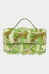 Buy_Aanchal Sayal_Green Bead Gulf Crystal Embellished Bag_at_Aza_Fashions
