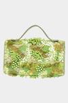 Shop_Aanchal Sayal_Green Bead Gulf Crystal Embellished Bag_at_Aza_Fashions