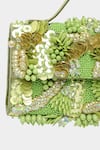 Shop_Aanchal Sayal_Green Bead Gulf Crystal Embellished Bag_Online_at_Aza_Fashions