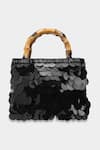 Buy_Aanchal Sayal_Black Sequin Twilight Paillette Embellished Bag _at_Aza_Fashions