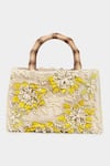 Buy_Aanchal Sayal_Ivory Shell Voyage Floral Pearl Embroidered Bag _at_Aza_Fashions