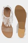 Shop_Aanchal Sayal_White Pearl Breeze Dangler Flats _at_Aza_Fashions