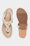 Shop_Aanchal Sayal_Ivory Pearl Candy Embroidered Flats _at_Aza_Fashions