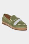 Buy_Aanchal Sayal_Green Stone Cove Work Loafers _at_Aza_Fashions