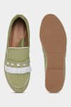 Shop_Aanchal Sayal_Green Stone Cove Work Loafers _at_Aza_Fashions