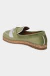 Aanchal Sayal_Green Stone Cove Work Loafers _Online_at_Aza_Fashions