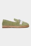 Buy_Aanchal Sayal_Green Stone Cove Work Loafers _Online_at_Aza_Fashions