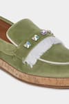 Shop_Aanchal Sayal_Green Stone Cove Work Loafers _Online_at_Aza_Fashions