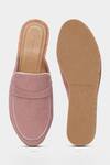 Shop_Aanchal Sayal_Pink Narrow Panel Work Flats _at_Aza_Fashions